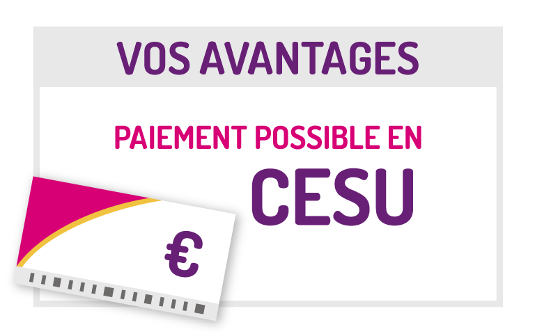 Vos avantages : paiement possible en CESU